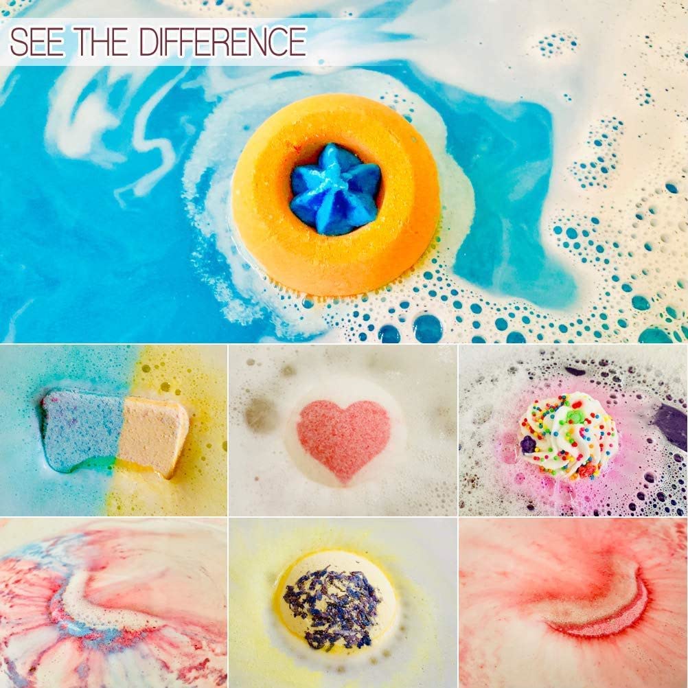 Close-up of STNTUS INNOVATIONS cupcake-shaped bath bomb