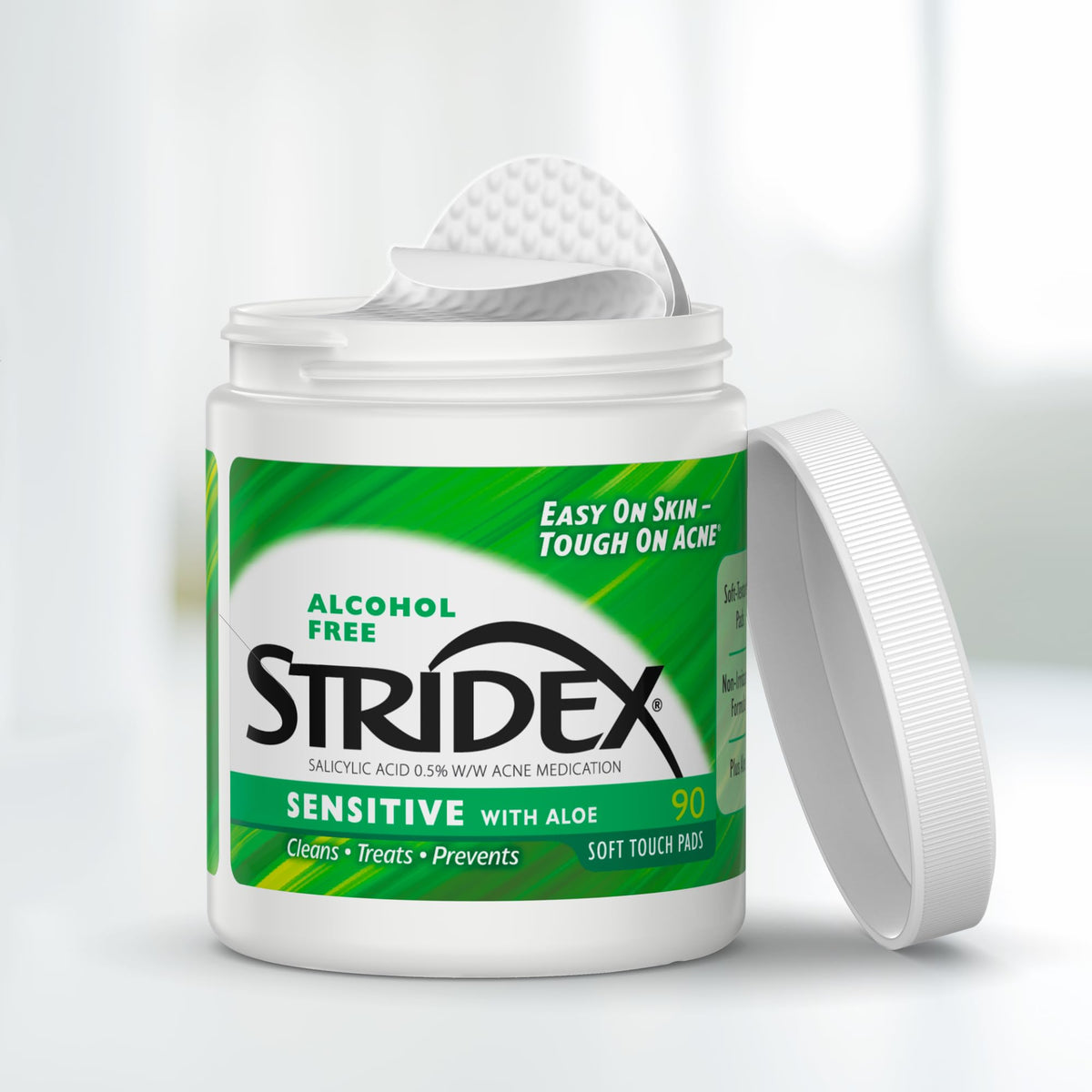 Close-up of Stridex Sensitive Acne Pad texture