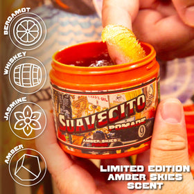 Close-up of Suavecito Pomade Firme texture on a hand