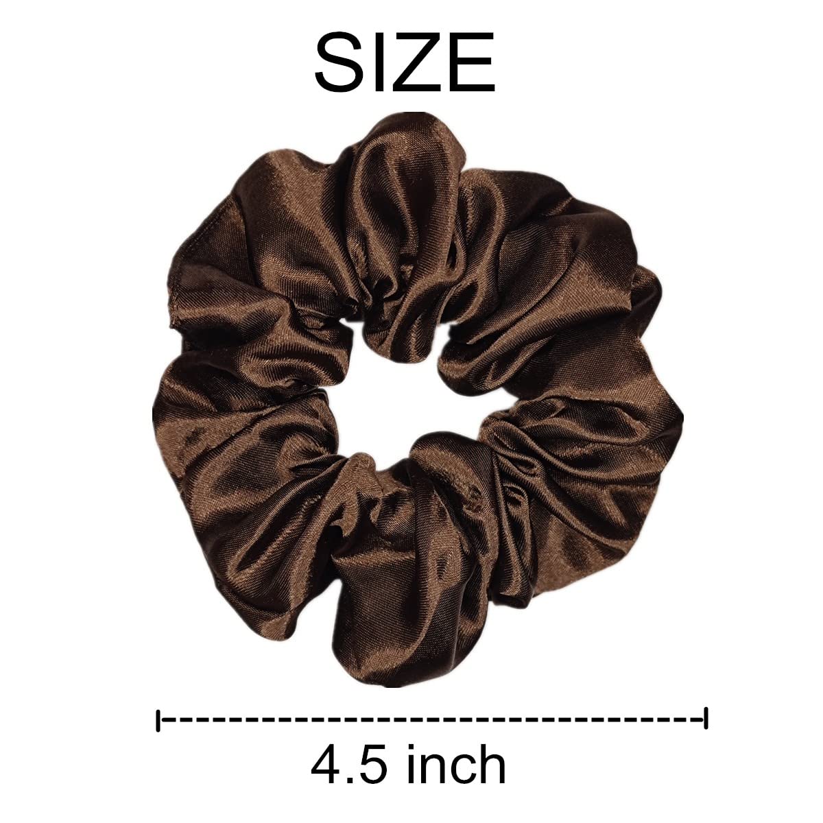 Close-up of Sufermoe satin silk hair scrunchies showing texture