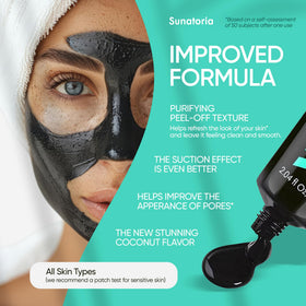 Close-up of SUNATORIA Black Peel Off Mask texture