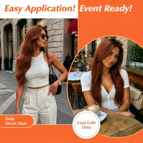 Close-up of Sunny Hair clip-in extension clips