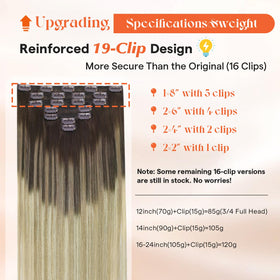 Close-up of Sunny Hair Clip-In Extensions clips