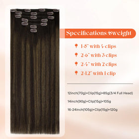 Close-up of Sunny Hair Clip-In Extensions clips