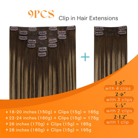 Close-up of Sunny Hair Clip-in Extensions clips