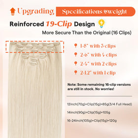 Close-up of Sunny Hair Clip-in Extensions clips