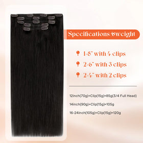 Close-up of Sunny Hair Clip-in Extensions clips and wefts