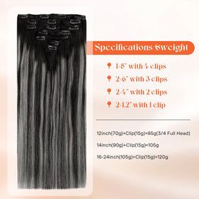 Close-up of Sunny Hair Clip-in extensions showing the clips