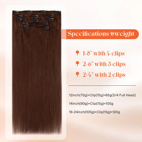 Close-up of Sunny Hair clip-in hair extensions clips