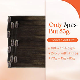 Close-up of Sunny Hair Clip-in Hair Extensions clips