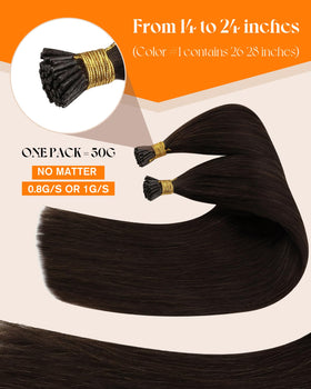 Close-up of Sunny Hair I-Tip Extensions micro-ring tips