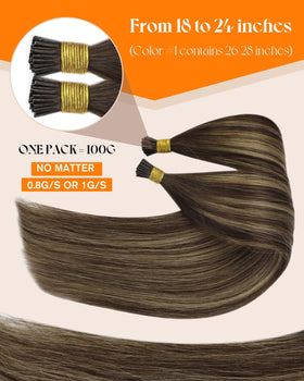Close-up of Sunny Hair I-Tip Extensions micro silicone ring