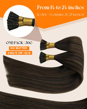 Close-up of Sunny Hair I Tip Hair Extensions micro-ring tips