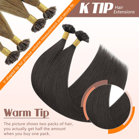 Close-up of Sunny Hair K Tips Hair Extensions keratin bond