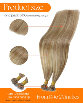 Close-up of Sunny Hair Nano Bead rings