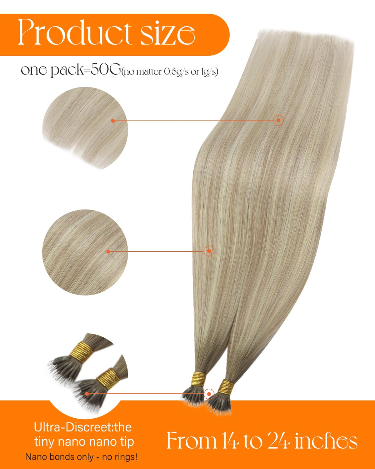 Close-up of Sunny Hair Nano Rings