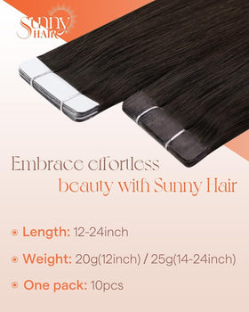 Close-up of Sunny Hair Tape in Hair Extensions adhesive tape