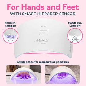 Close-up of SUNUV SUN9C UV LED Nail Lamp showing LED beads