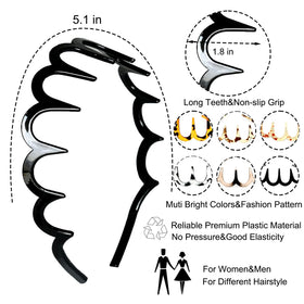Close-up of Supgoodom Zig Zag Headband with teeth