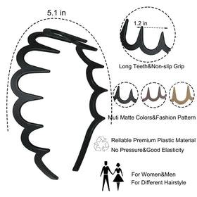 Close-up of Supgoodom Zig Zag Headband with teeth