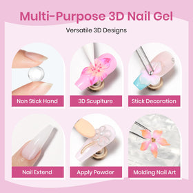Close-up of SUPWEE 3D Nail Gel application on nails
