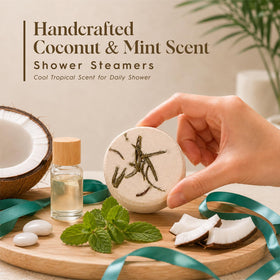 Close-up of SWCANDY Coconut & Mint Shower Steamer