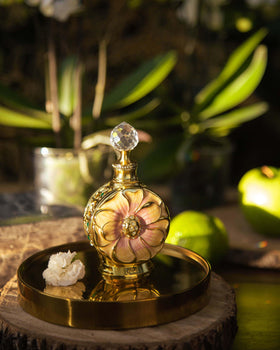 Close-up of Swiss Arabian Amaali perfume bottle