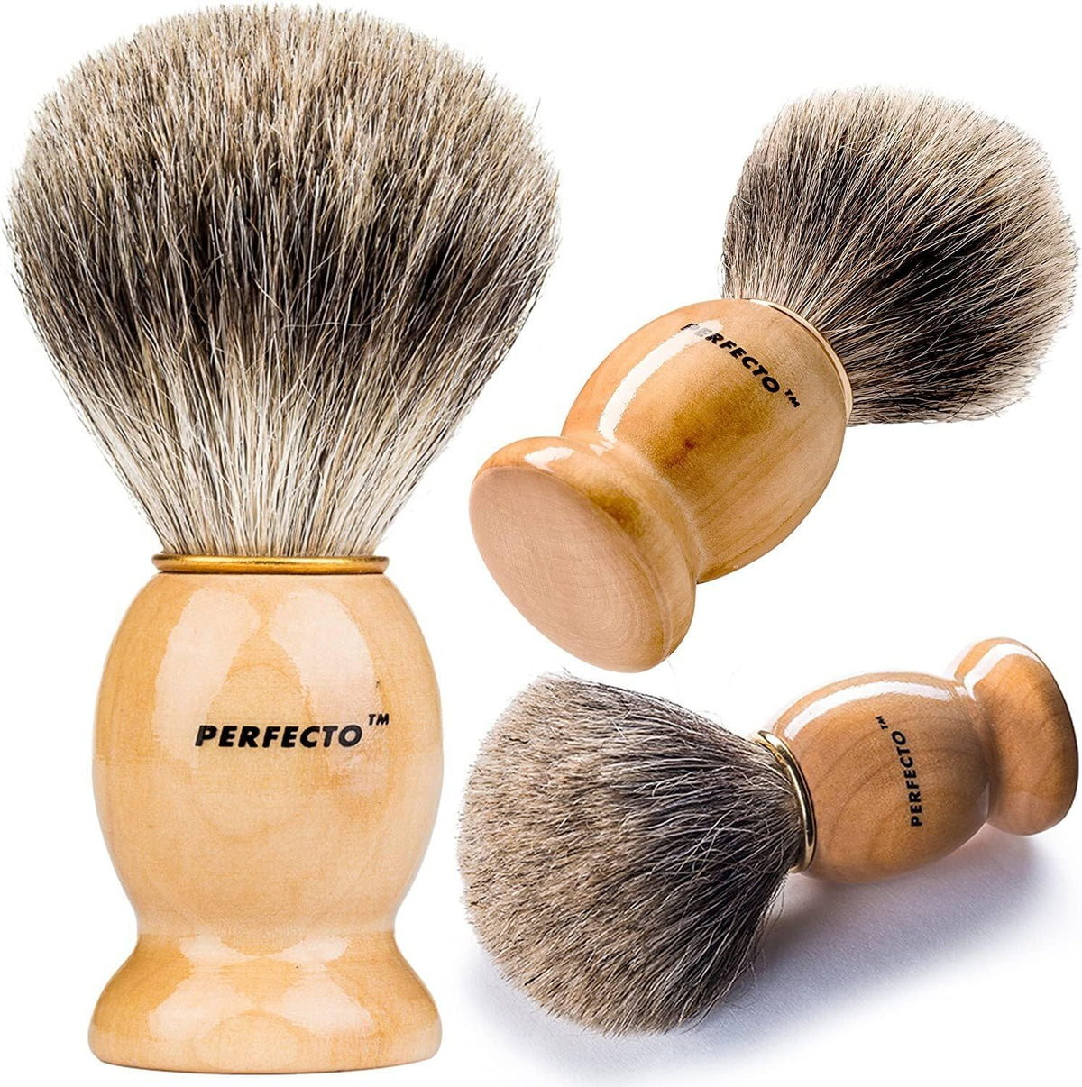 Close-up of synthetic bristles on Perfecto Shaving Brush