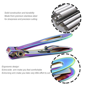 Close-up of SZQHT nail clippers showing wide jaw opening