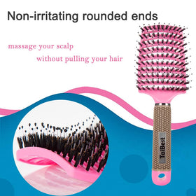 Close-up of TaiBest hair brush bristles showing soft texture