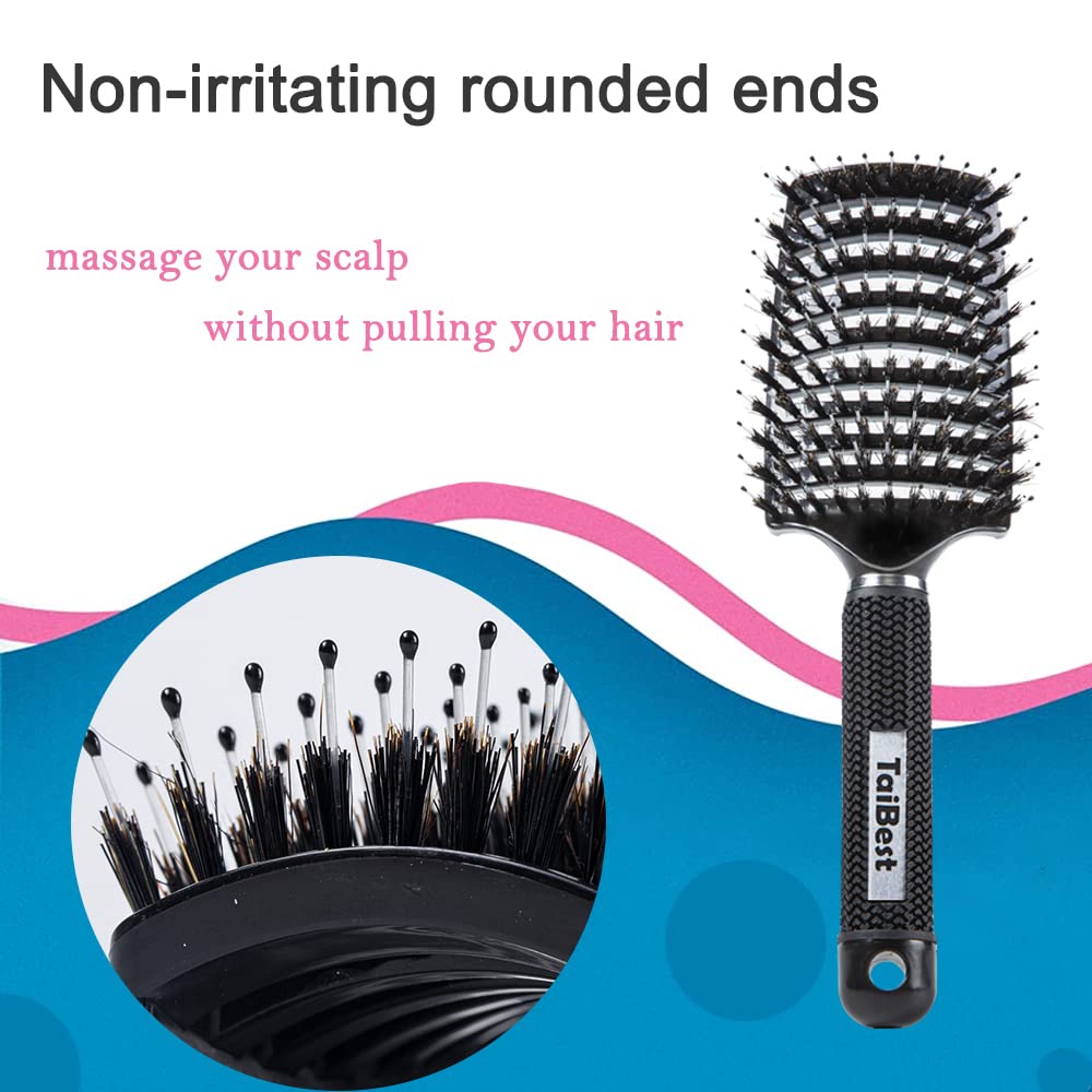 Close-up of TaiBest natural boar bristles