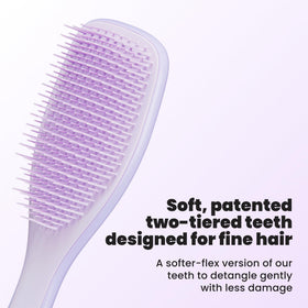 Close-up of TANGLE TEEZER brush teeth showing soft-flex design
