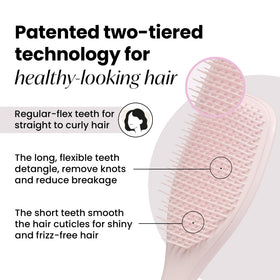 Close-up of TANGLE TEEZER detangling teeth design