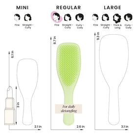 Close-up of TANGLE TEEZER Plant-Based Ultimate Detangler Brush teeth