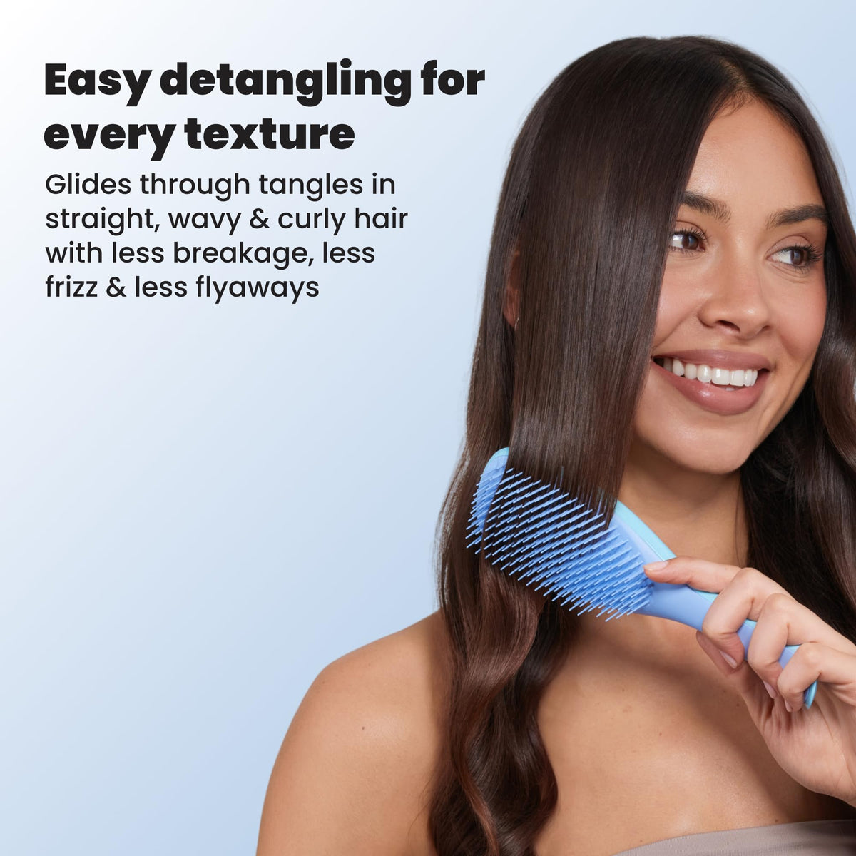 Close-up of TANGLE TEEZER Ultimate Detangler Brush teeth