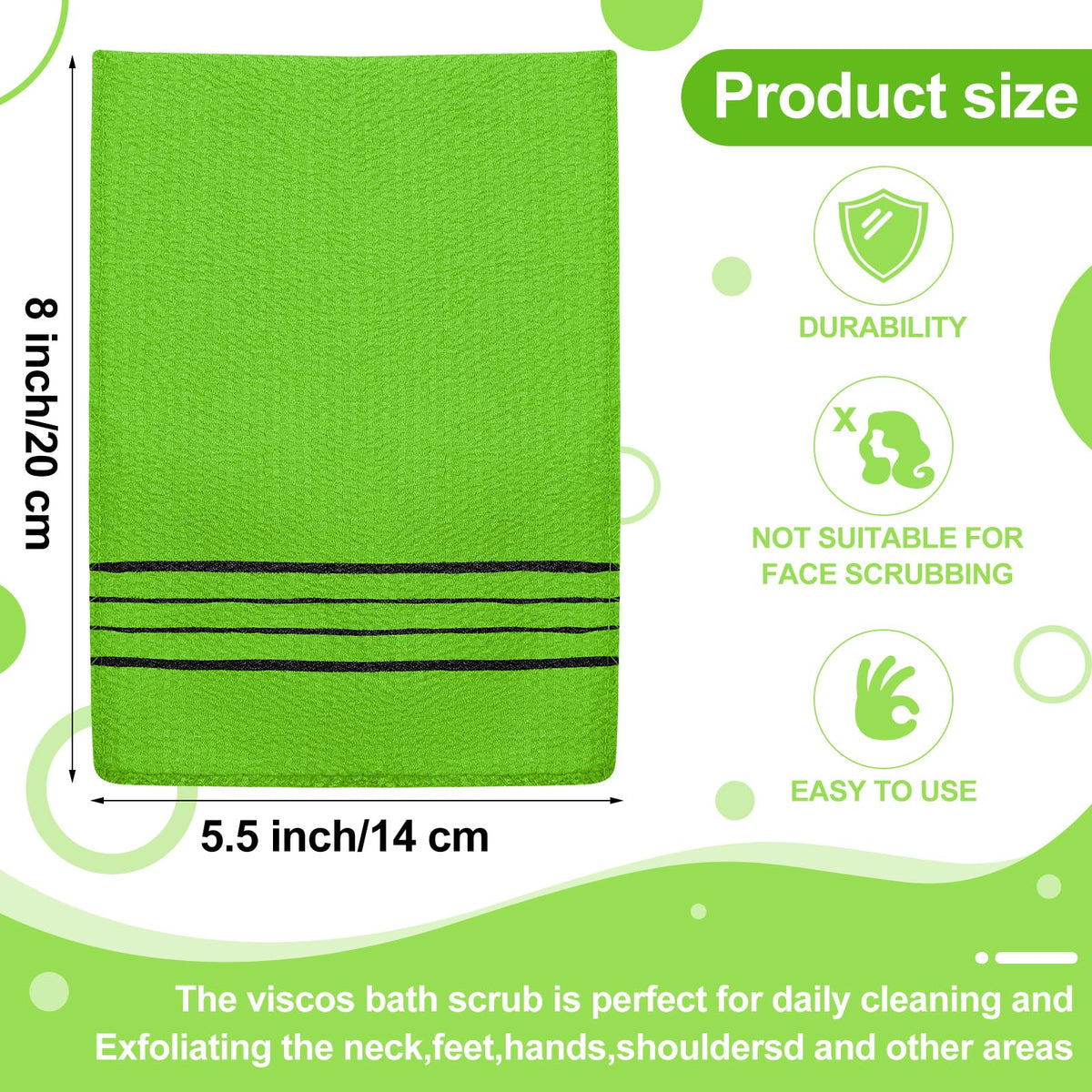 Close-up of Tatuo exfoliating mitt showing texture