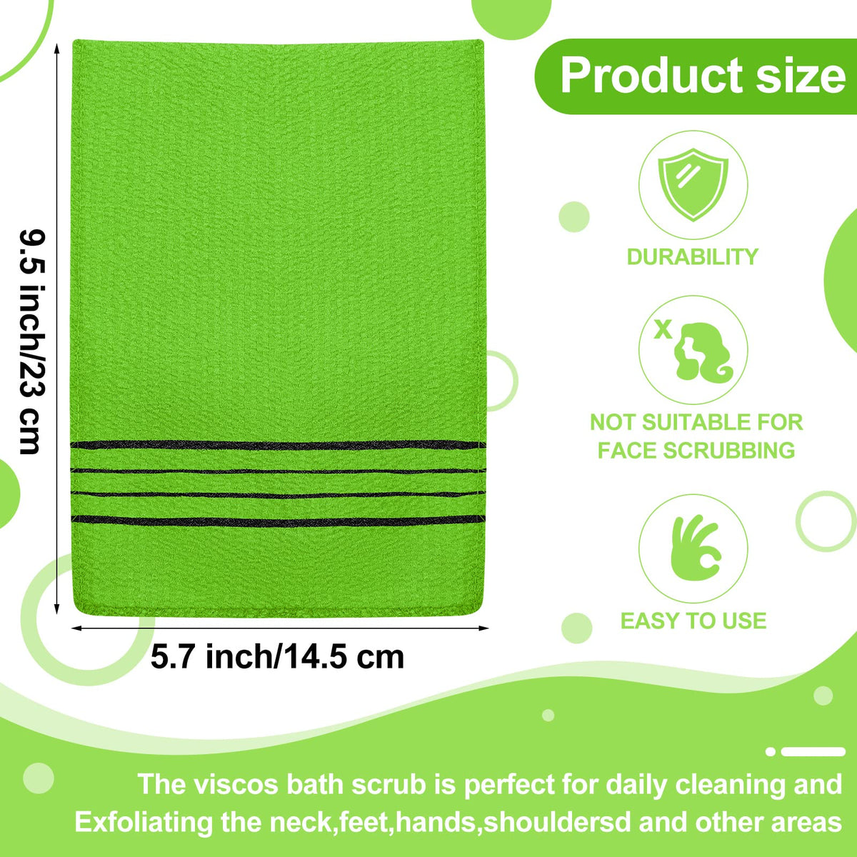 Close-up of Tatuo exfoliating mitt texture