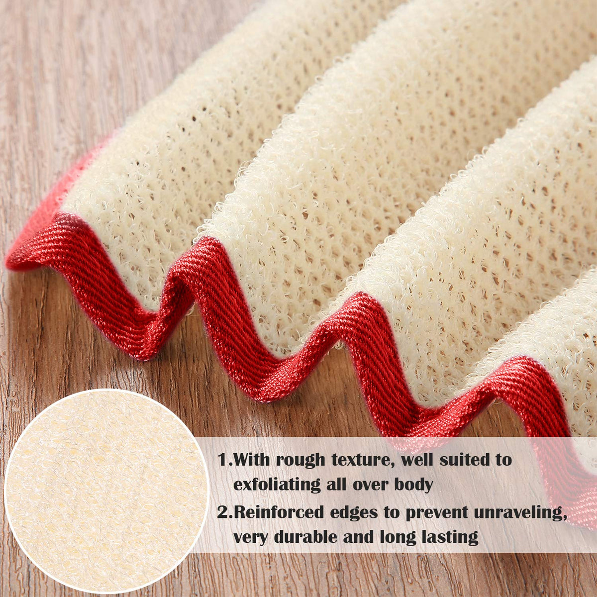 Close-up of Tatuo Exfoliating Washcloth for effective scrubbing