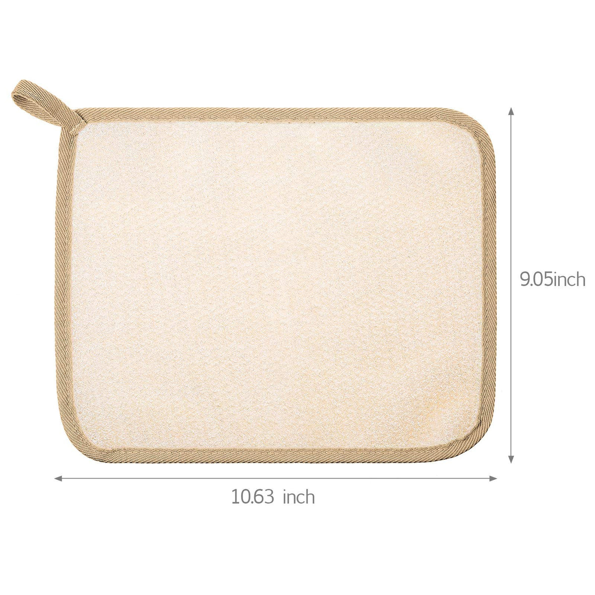 Close-up of Tatuo exfoliating washcloth showing rough texture