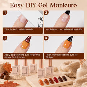 Close-up of taupe brown jelly gel nail polish from Beetles