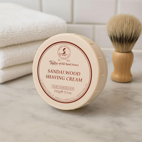 Close-up of Taylor Sandalwood Shaving Cream texture