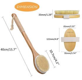 Close-up of TEMEAYE natural bristle brush showing texture