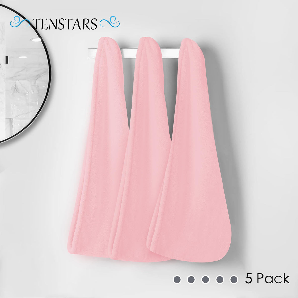 Close-up of TENSTARS Hair Towel Wrap texture