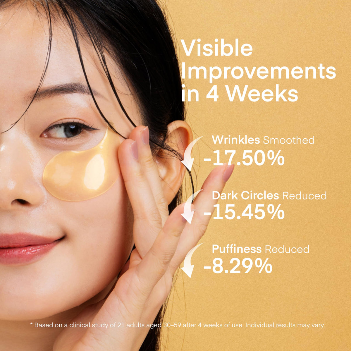 Close-up of TEREZ & HONOR hydrogel eye patch texture