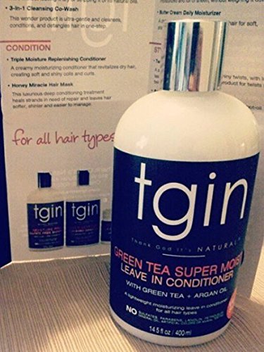 Close-up of Thank God It's Natural Green Tea Leave In Conditioner texture