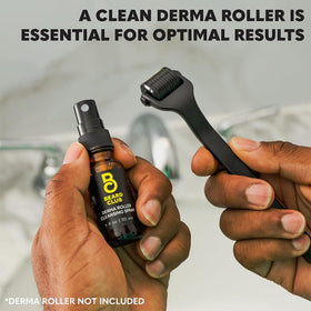 Close-up of The Beard Club Derma Roller Cleansing Spray nozzle