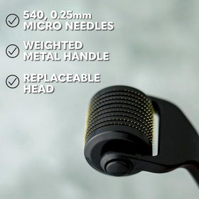 Close-up of The Beard Club Derma Roller needles