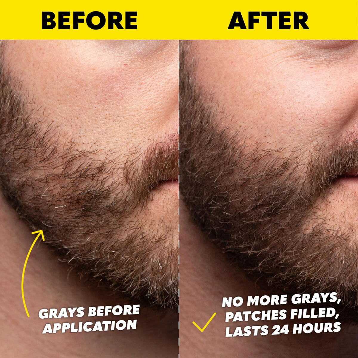 Close-up of The Beard Club Temporary Beard Dye texture