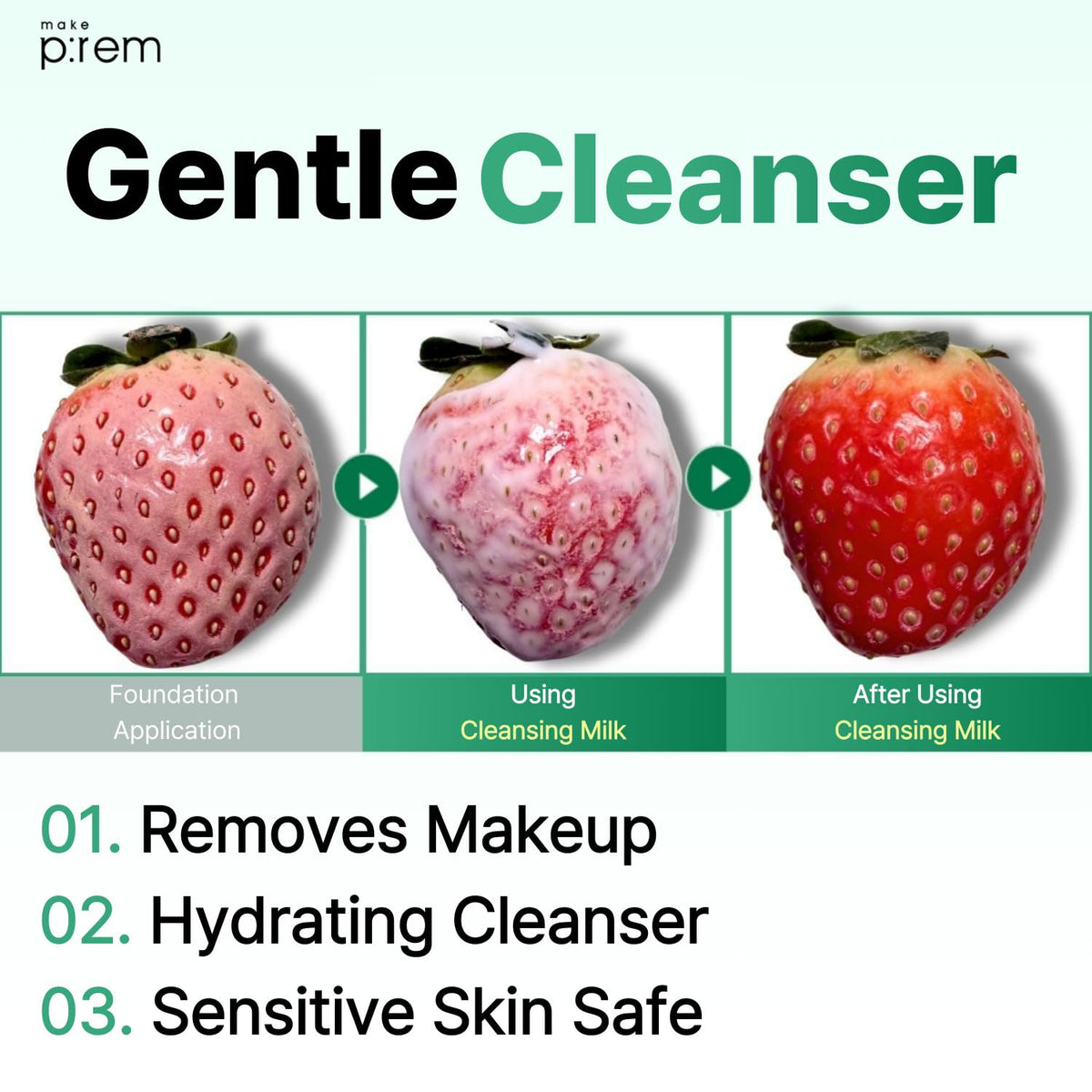 Close-up of the dispensing nozzle on MAKEP:REM Cleansing Milk