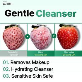 Close-up of the dispensing nozzle on MAKEP:REM Cleansing Milk